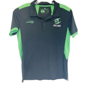 Lansdowne Irish Memories Black/ Green Mens Sz XL Polo Shirt (Z17) EUC
